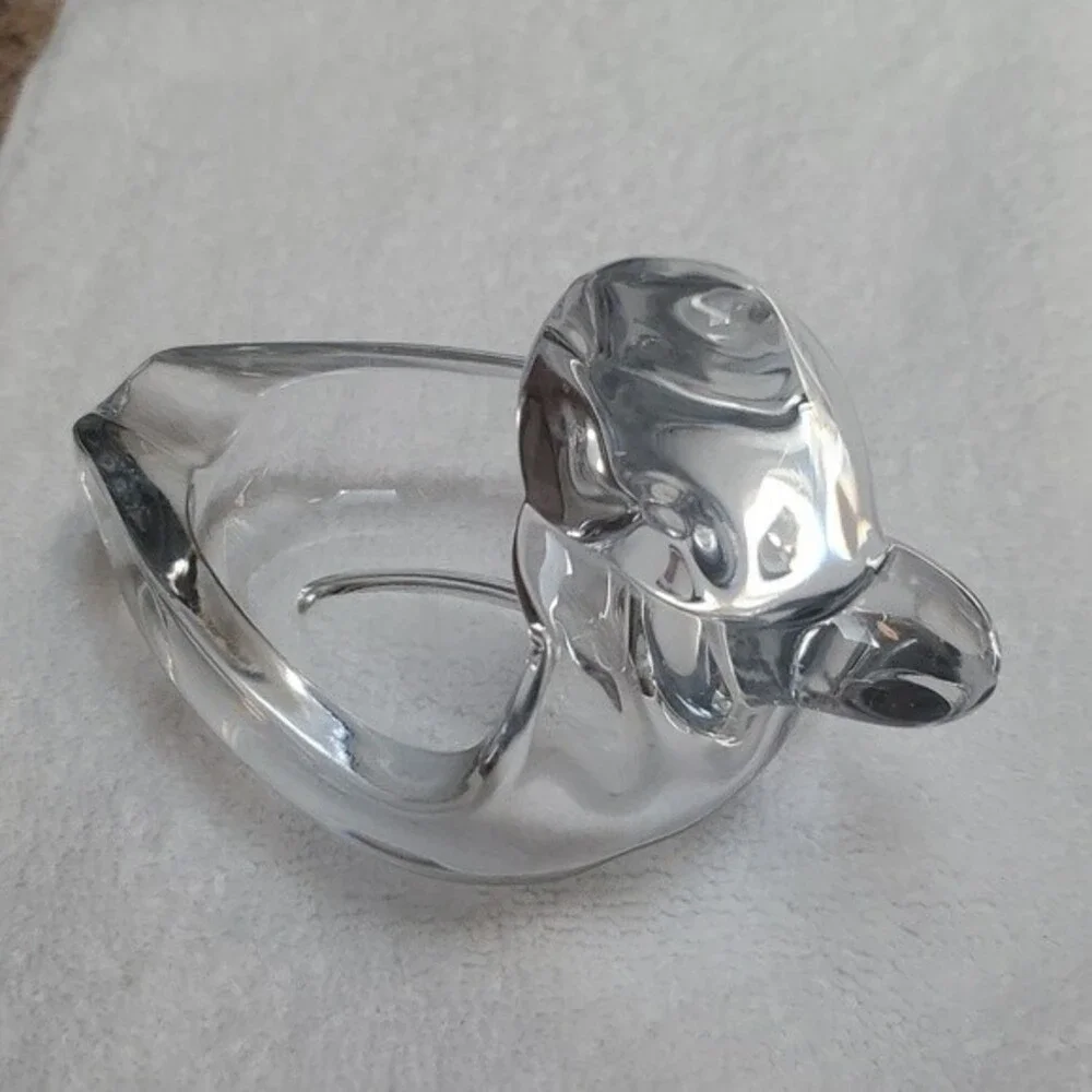 VTG Clear Glass Duck Ashtray – Duncan Miller Pall Mall – Coin Catcher – RetroCha